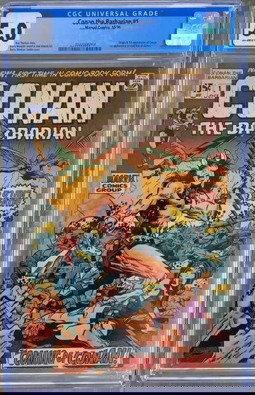 Conan the Barbarian #1 (1970) CGC 5.0 -- White pgs; 1st & origin of Conan