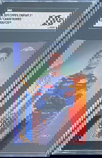 2020 Topps Chrome Lando Norris Refractor Rookie RC Formula 1 F1 SGC 10