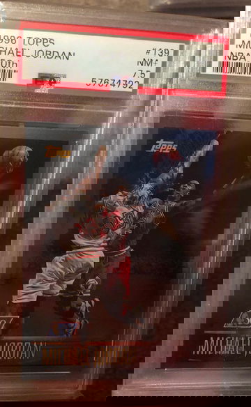 Michael Jordan 1996 Topps 50th foil psa 7.5 SP #139