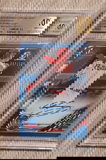 2019 Bowman Bryson Stott Blue Refractor BGS 10