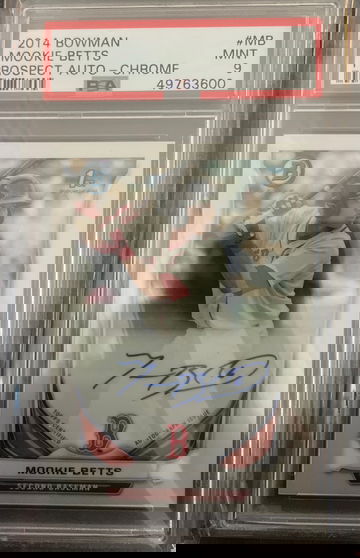 2014 Mookie Betts Bowman Chrome Autograph PSA 9 