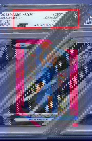 LUKA DONCIC 2018 Panini PRIZM Pink Ice Rookie Refractor #280 PSA 10 Gem Mint