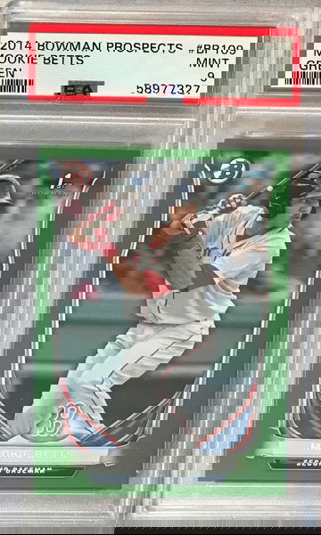 Mookie Betts Rookie - 2014 Bowman Prospects Green #BP109 - PSA 9 MINT - #/199 