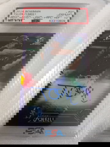 2016 Bowman Chrome Tyler O'Neill Purple Refractor Rookie Auto /250 PSA 10 GEM MINT RC Boston Red Sox