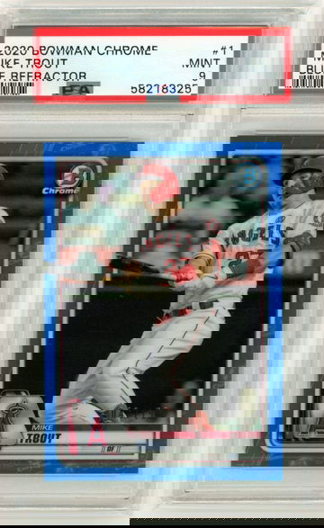 2020 Bowman Chrome #1 Mike Trout Blue Refractor PSA 9 MINT!