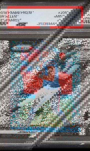 2018 Prizm Josh Allen White Sparkle PSA 9