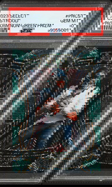 2023 Panini Select Phenomenon-Green Prizm CJ Stroud #PH-CST RC /5 PSA 10