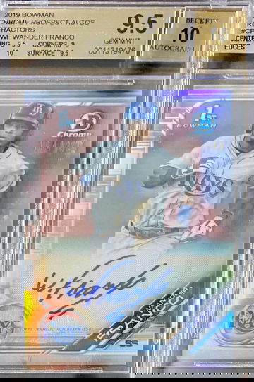 2019 Bowman Chrome Prospect Refractor Auto Wander Franco BGS 9.5