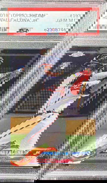 2018 Topps Chrome Ronald Acuna Rookie PSA 10 Gem Mint