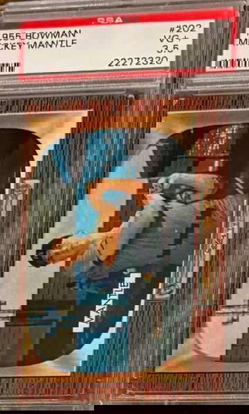 1955 MICKEY MANTLE BOWMAN PSA 3.5