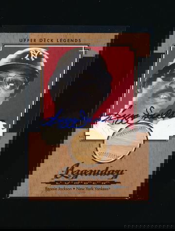 2001 Upper Deck Legends Reggie Jackson Legendary Lumber Auto Bat