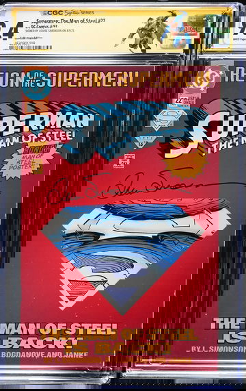 Superman The Man of Steel #22 | CGC Signature Series 9.4 with Custom Label