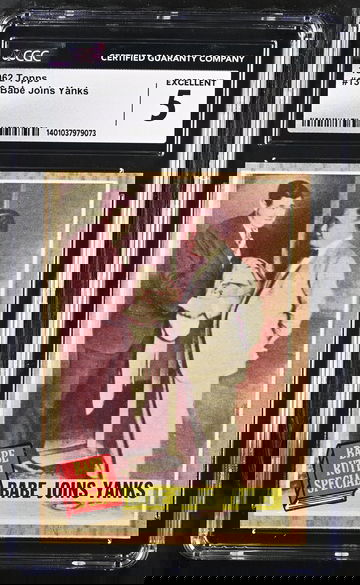 1962 TOPPS BABE JOINS YANKS #136 CGC 5 BS.A1.05