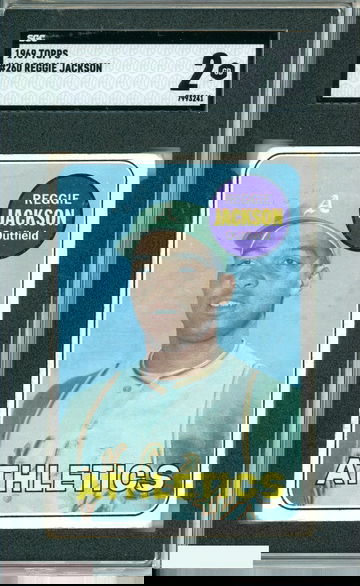 1969 TOPPS REGGIE JACKSON #260 SGC 2 RC ROOKIE