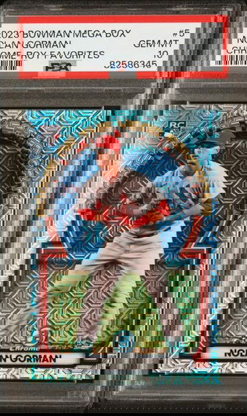 2023 Bowman Chrome Mega Nolan Gorman Rookie Favorites PSA 10 Gem Mint