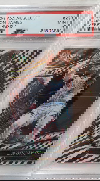 2020 Panini Select Lebron James Zebra Prizm #223 Courtside PSA 9 Mint Pop 1