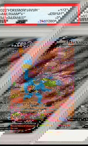 2022 POKEMON SWORD SHIELD ASTRAL RADIANCE FA MACHAMP V #172 PSA 10