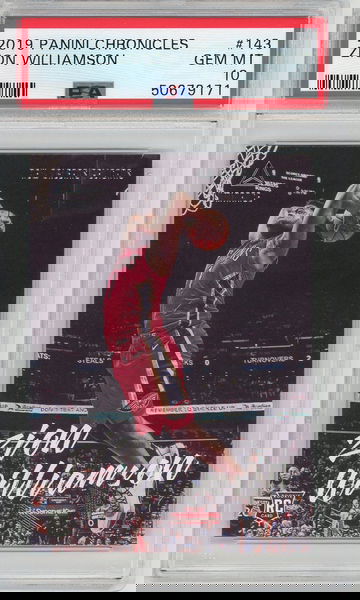 2019 Chronicles Luminance 143 Zion Williamson PSA 10 Rookie RC