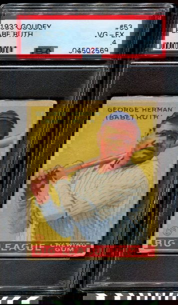 1933 Goudey #53 Babe Ruth PSA 4