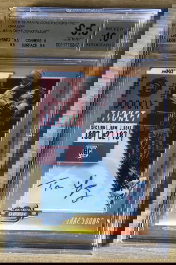 2018 Panini Contenders Optic Orange Trae Young RC Auto /25 BGS 9.5 10 Super Rare