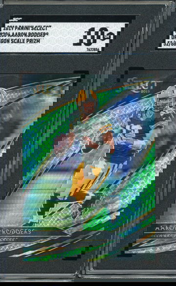 Aaron Rodgers 2019 Panini Select Field Level Dragon Green SGC 10 Gem Mint /88