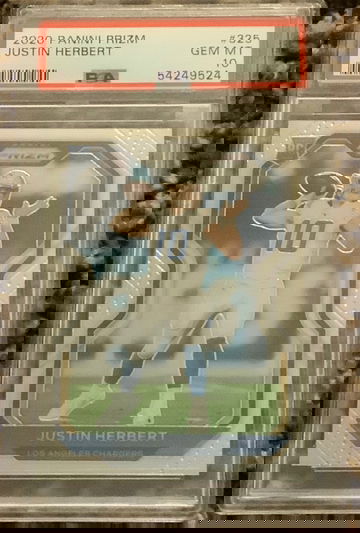 2020 Justin Herbert Prizm PSA 10