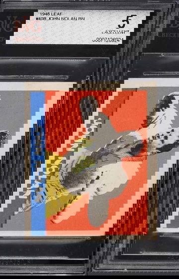 1948 Leaf Football John Nolan #40B YELLOW NUMBER BGS 5 RARE TOUGH VARIATION!