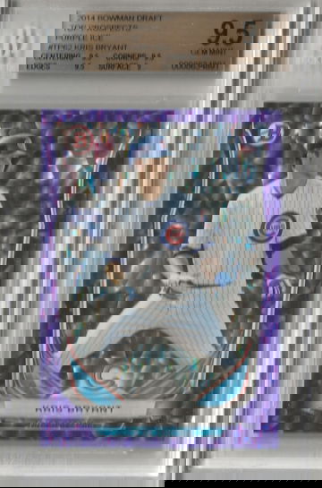 KRIS BRYANT 2014 BOWMAN DRAFT purple ice 70/99 #TP-62 BGS 9.5