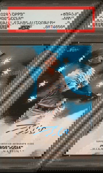 2024 Topps Baseball Stars Autograph Jorge Soler #BSA-JS Auto PSA 9