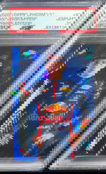 2020 Max Verstappen Topps Chrome Sapphire PSA 10