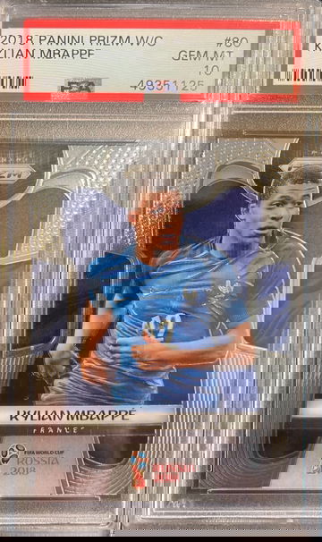 Kylian Mbappe 2018 Prizm #80 Rookie RC PSA 10