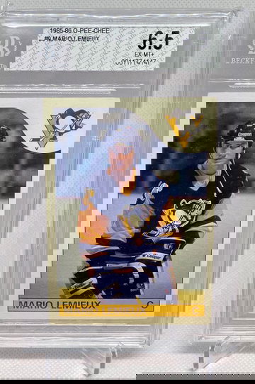 1985-86 O-Pee-Chee #9 Mario Lemieux Rookie BGS 6.5 EX-MT+