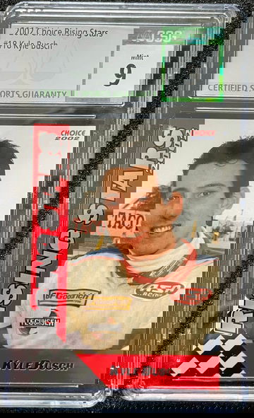 2002 Choice Rising Stars Kyle Busch ROOKIE CARD #18 CSG 9 MINT