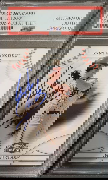 Will Clark autographed 2009 donruss 