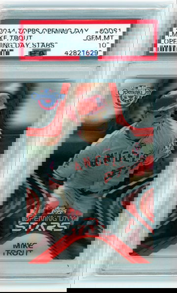 2014 Topps Opening Day #ODS1 Mike Trout Opening Day Stars PSA 10 GEM MINT!