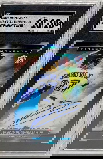 2020 Topps Finest Vladimir Guerrero Jr Finest Moments Auto SGC 10