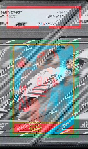 1986 Topps Jerry Rice #161 PSA 8