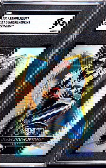 2016 panini select 117 deandre hopkins silver prizm sgc 9 mint