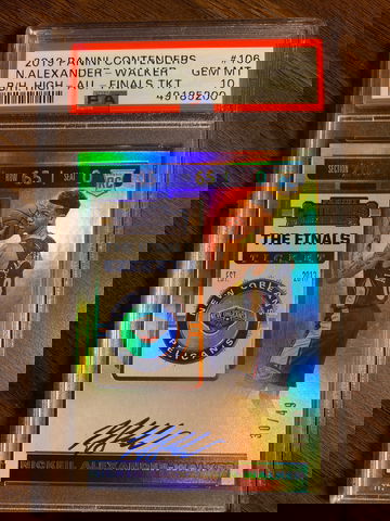 2019 Panini Contenders Nickeil Alexander-Walker B/H. High-AU.- Finals TKT. #106 GEM MT 10 POP 1