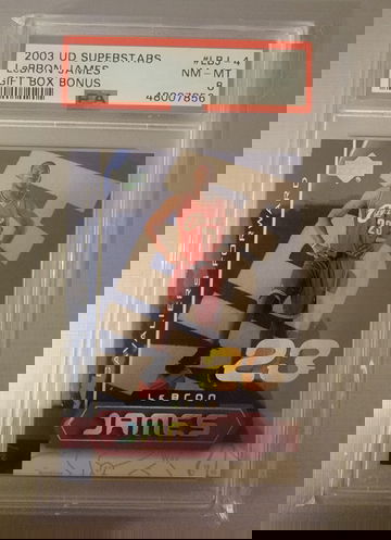 2003 Upper Deck Superstars Gift Box Bonus Lebron James PSA 8