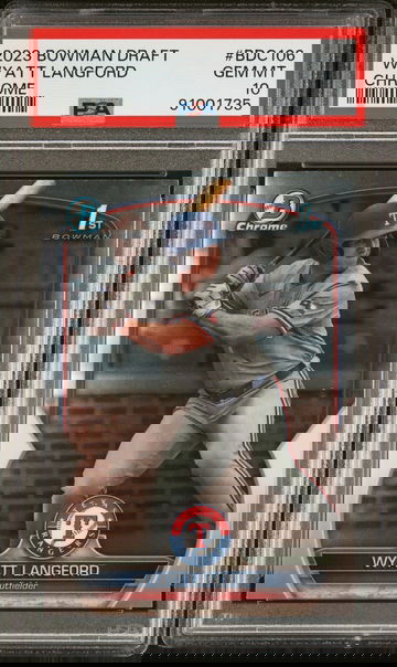 2023 Bowman Draft Chrome Wyatt Langford #BDC106 PSA 10