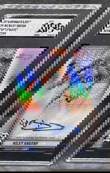 2019 Bowmans Best Refractor Riley Greene Auto SGC 9