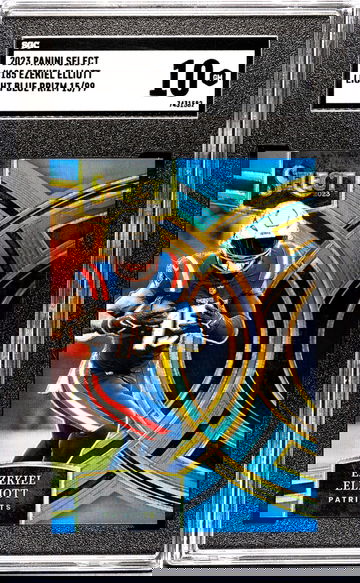 2023 Panini Select #185 Ezekiel Elliott Light Blue Prizm /99 SGC 10