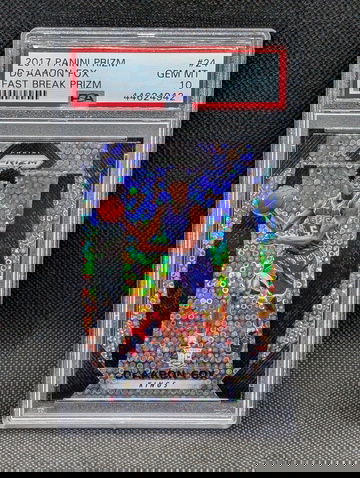 2017 Panini Prizm De'Aaron Fox #24 Fast Break Prizm PSA 10 Low pop.!