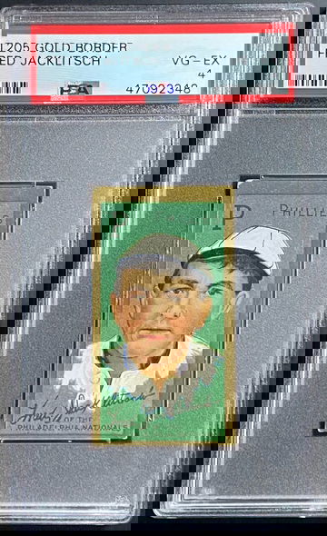 1911 T205 Gold Border JACK JACKLITSCH Sweet Caporal Fact 25 Black Ink PSA 4 VG-EX