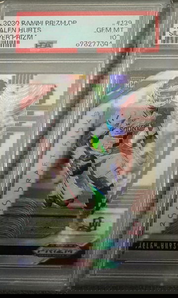 2020 Panini Draft Picks Jalen Hurts Silver Prizm PSA 10