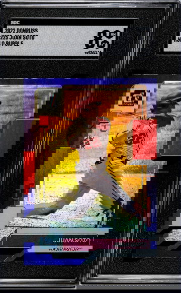 2022 Donruss #225 Juan Soto Holo Purple SGC 8