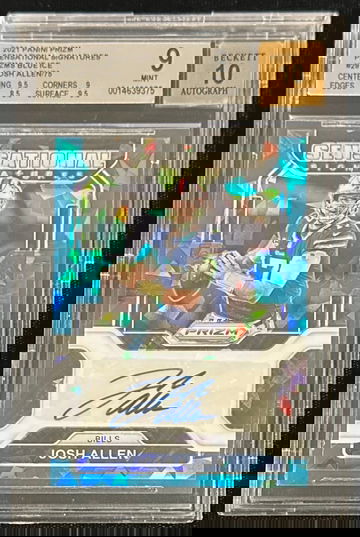 Josh Allen 2021 Panini Prizm Sensational Signatures Auto /75 Blue Cracked Ice