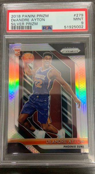 2018 silver Prizm Deandre Ayton PSA9