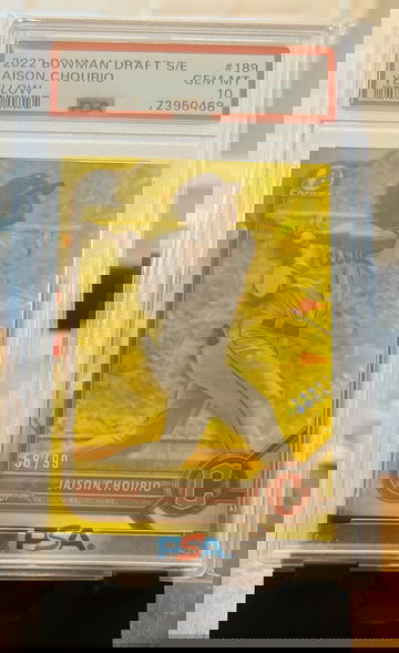 Jaison Chourio 2022 Bowman Draft Sapphire Edition yellow /99 #BDC-189 Guardians